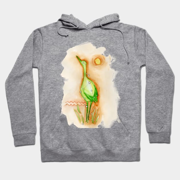 Virgo Baltic Zodiac - The Crane Hoodie by Dbaudrillier